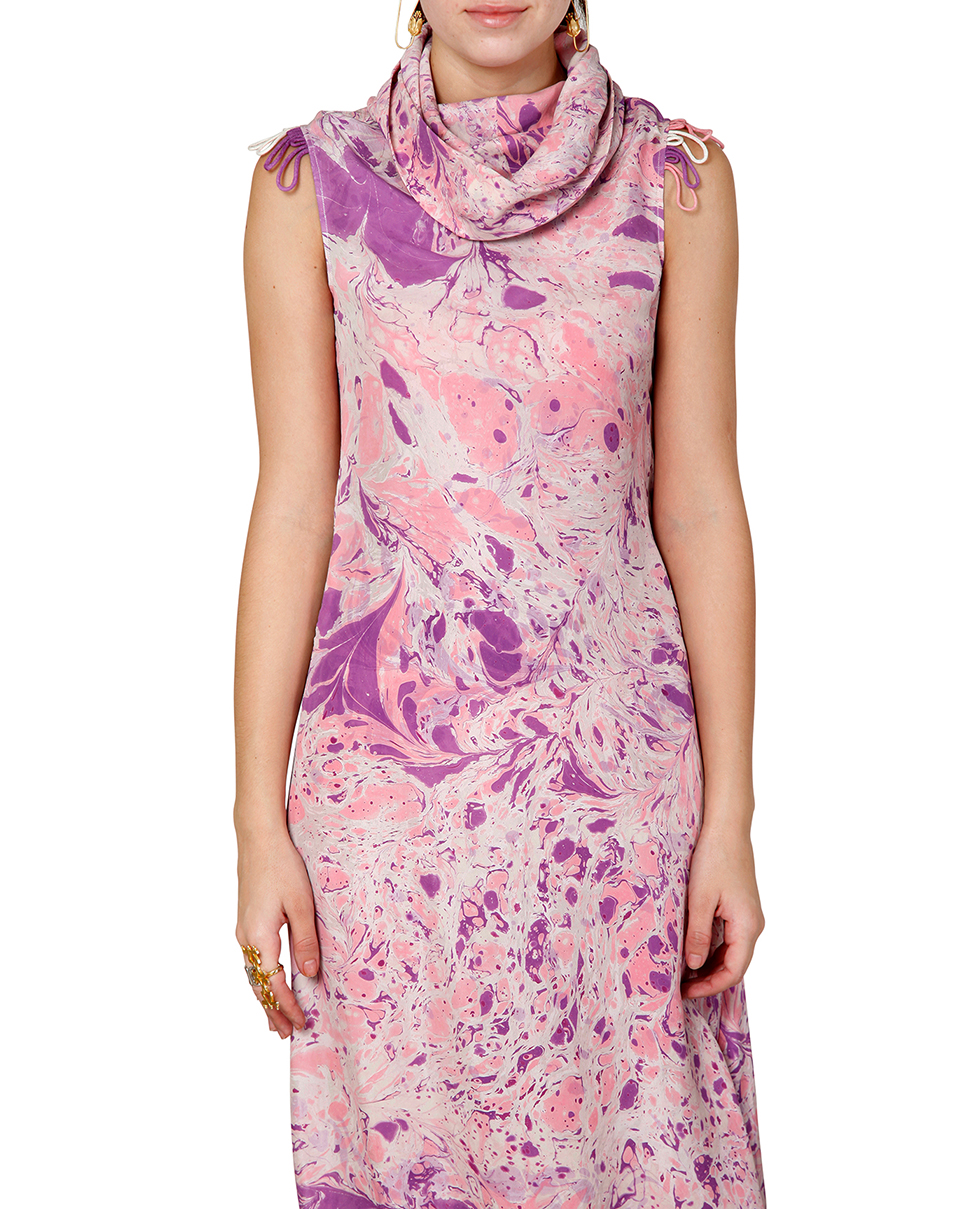 Printed Draped Dress