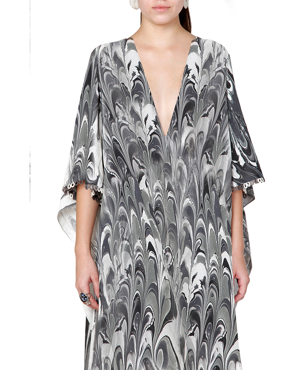 Draped Kaftan Dress