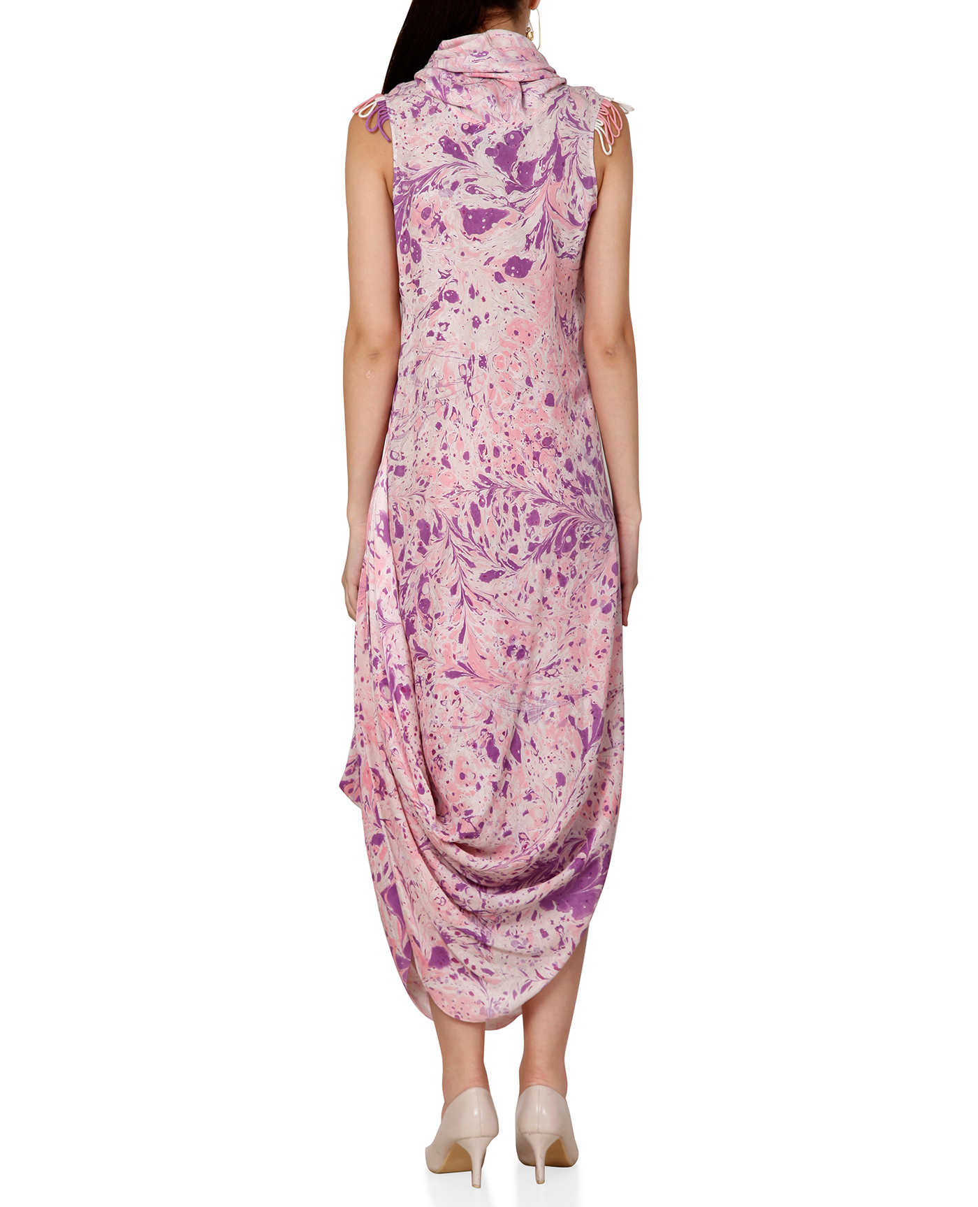 Printed Draped Dress
