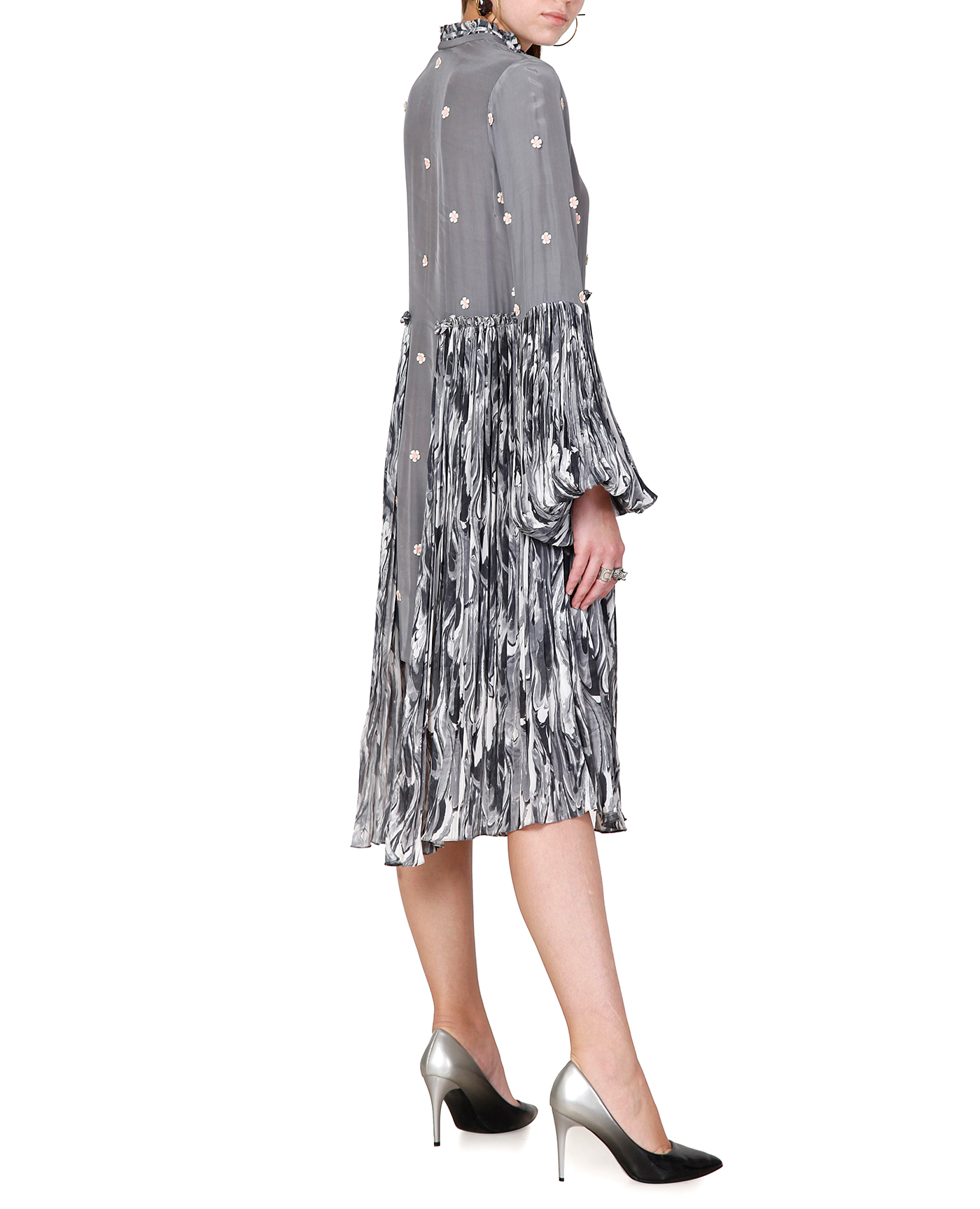 Asymmetrical Embroidered Dress