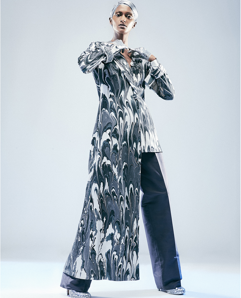 Asymmetrical Embroidered Jacket
