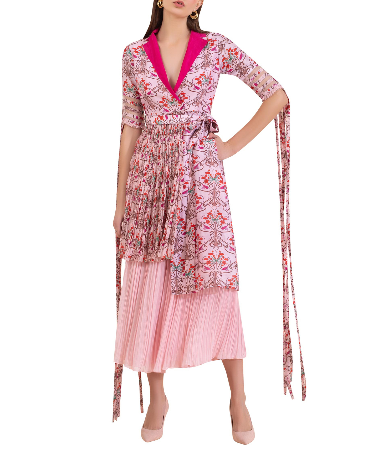 Asymmetrical Floral Print Dress