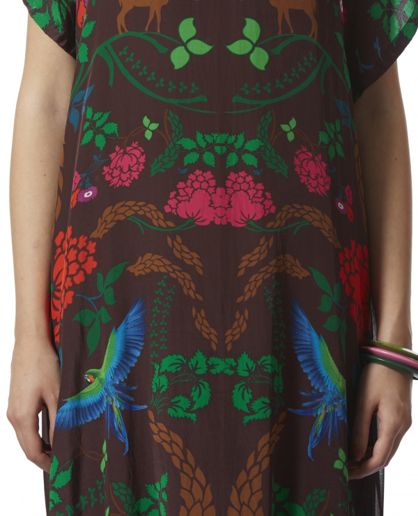 Printed Tunic with a Cowl back