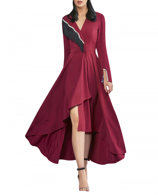 Asymmetric Flared Dress