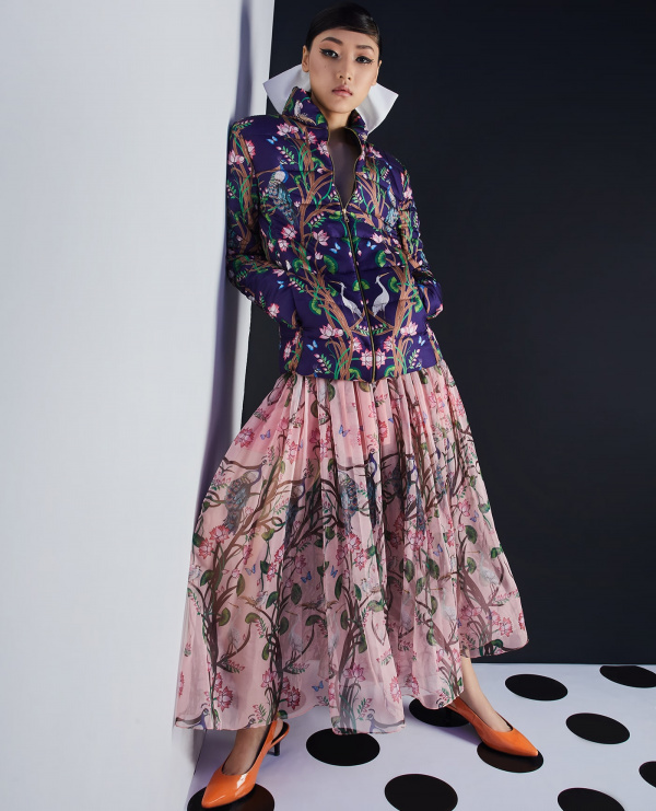 Printed Sheer Skirt