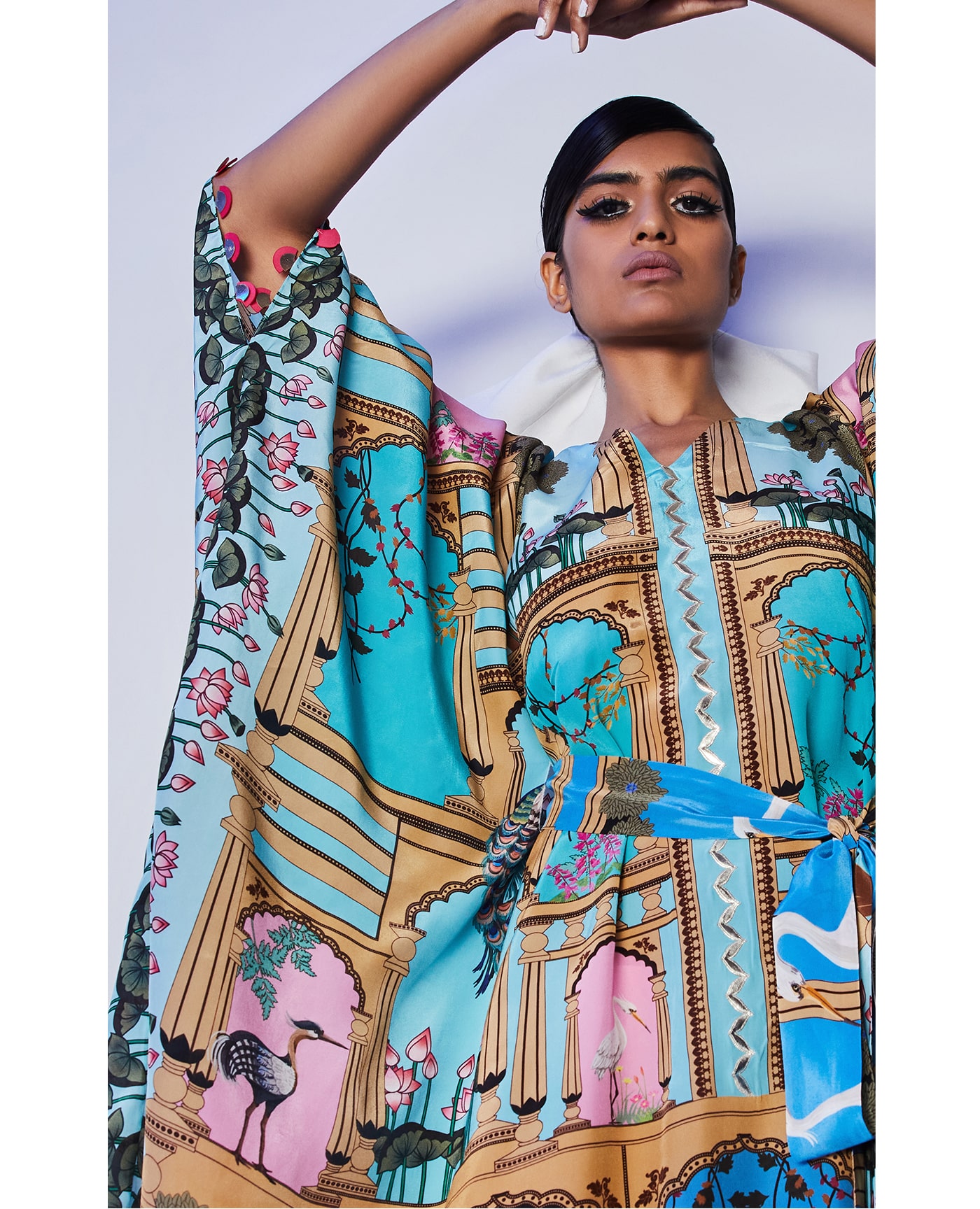 Embroidered Kaftan Dress
