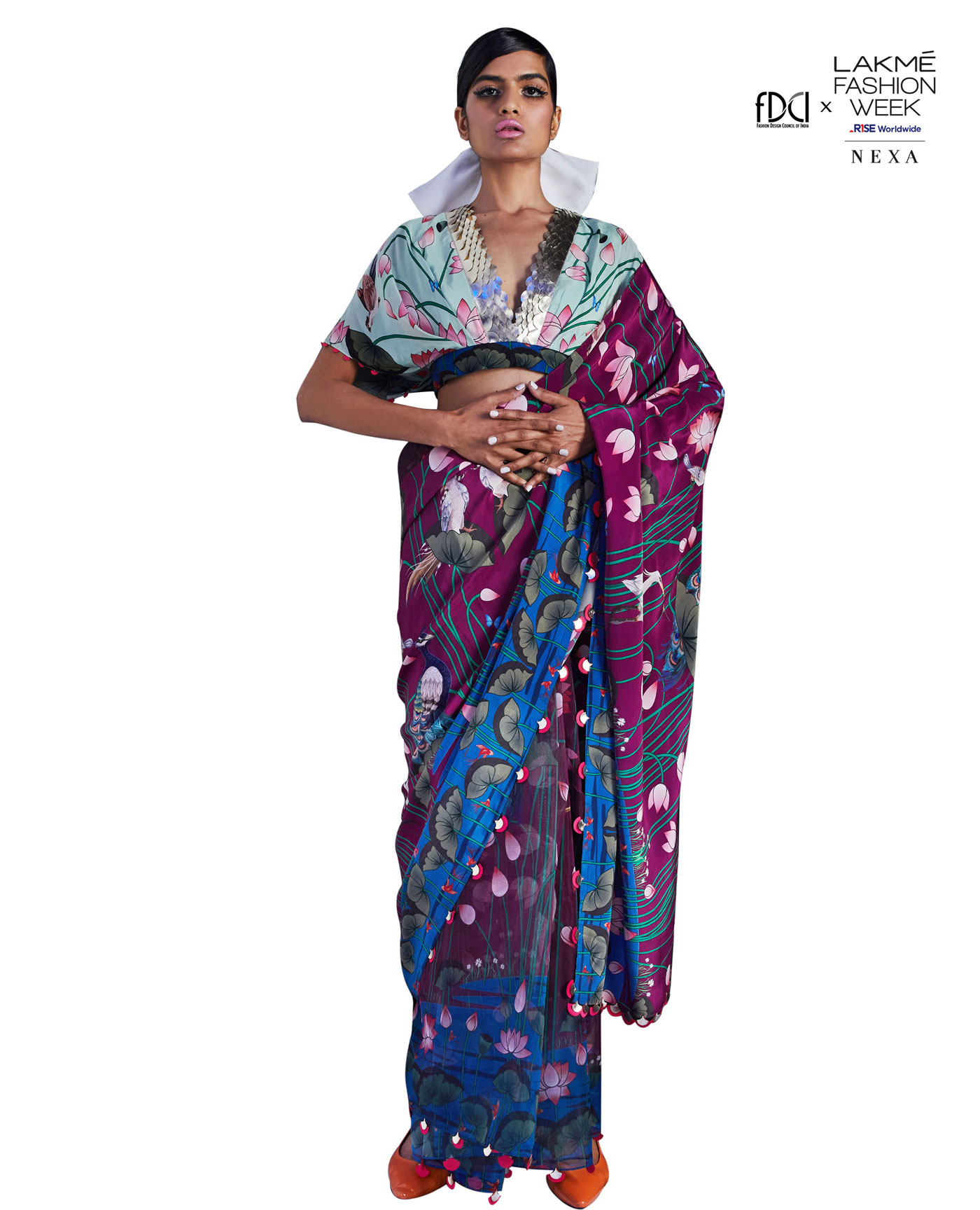 embroidered saree