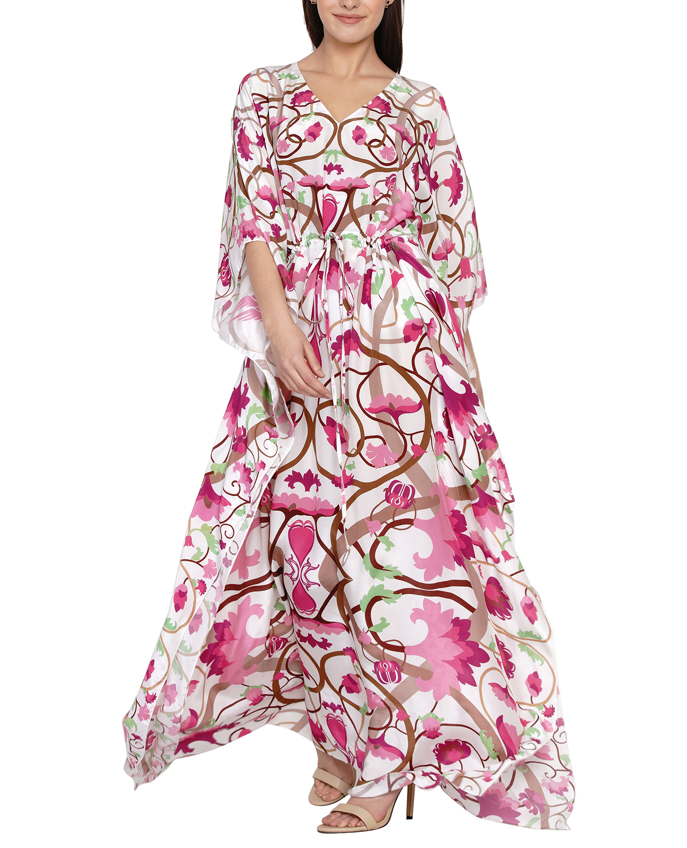 Party wear Front Slit A-line Kaftan With Golden Work main image 1