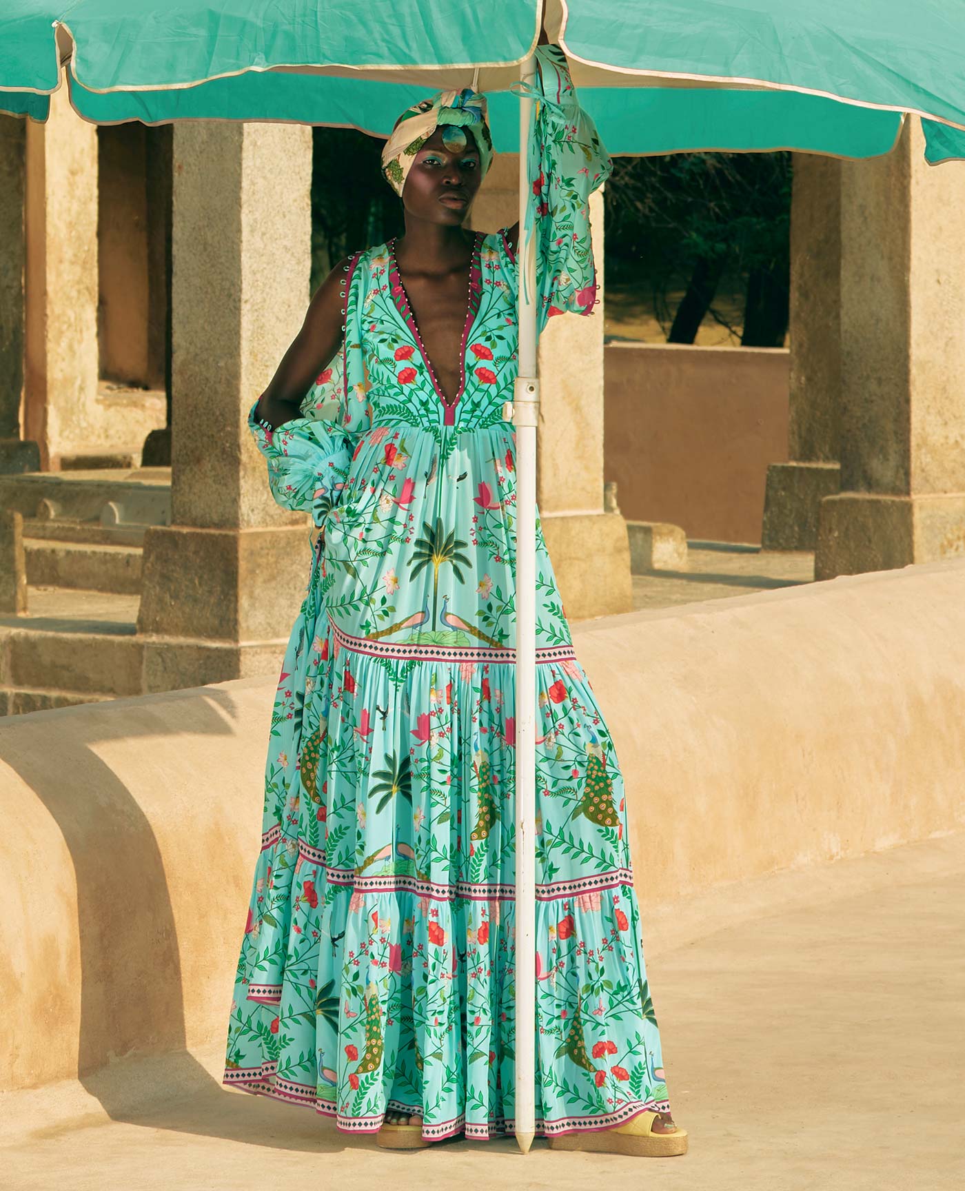 Embroidered Maxi Dress