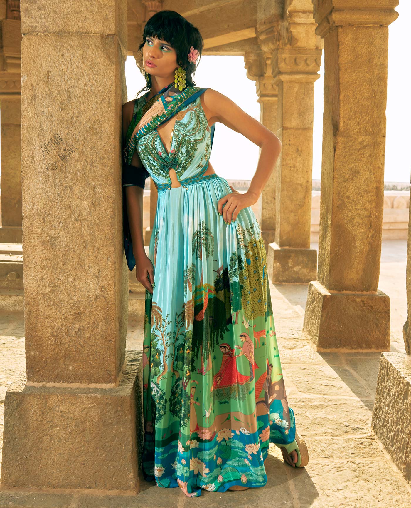 Embroidered Maxi Dress